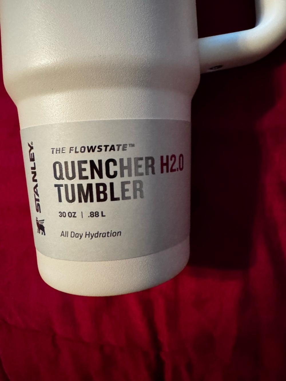 NWT—STANLEY Cream Travel Quencher H2O Tumbler with Handle—30oz All Day Hydration - Picture 2 of 8